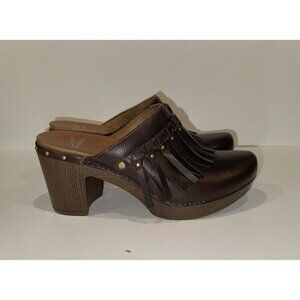 Dansko Deni Mule Clog Fringe Studded Women's Size 41